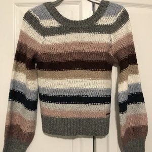 NWOT Abercrombie & Fitch Knit Striped Sweater Reversible XS